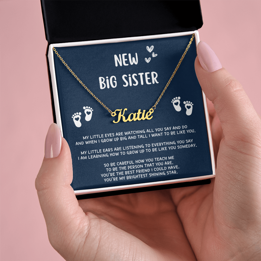 New Big Sister Gifts, Gifts for New Big Sister, Future Big Sister, Necklace Gifts from Baby to Big Sister, Big Sister Gift From New Baby