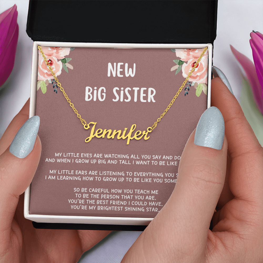 New Big Sister Gifts, Gifts for New Big Sister, Future Big Sister, Necklace Gifts from Baby to Big Sister, Big Sister Gift From New Baby