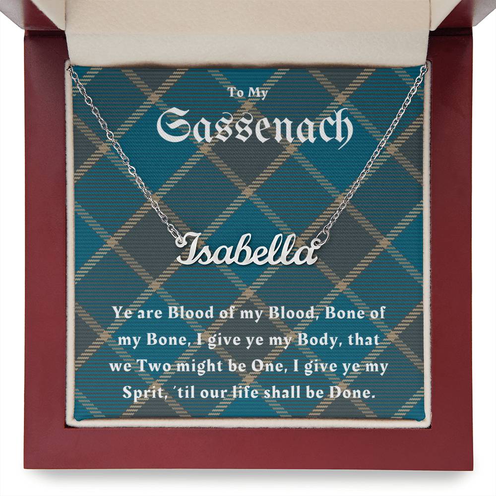 To My Sassenach, Outlander Gift For Wife, Outlander Charm, Outlander Necklace, Outlander Gift, Outlander Gift Box, Outlander Jewelry