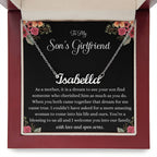 Meaningful Gift for Son's Girlfriend - Best Birthday & Christmas Gift - Jewelry Gift Box Included - Name Necklace