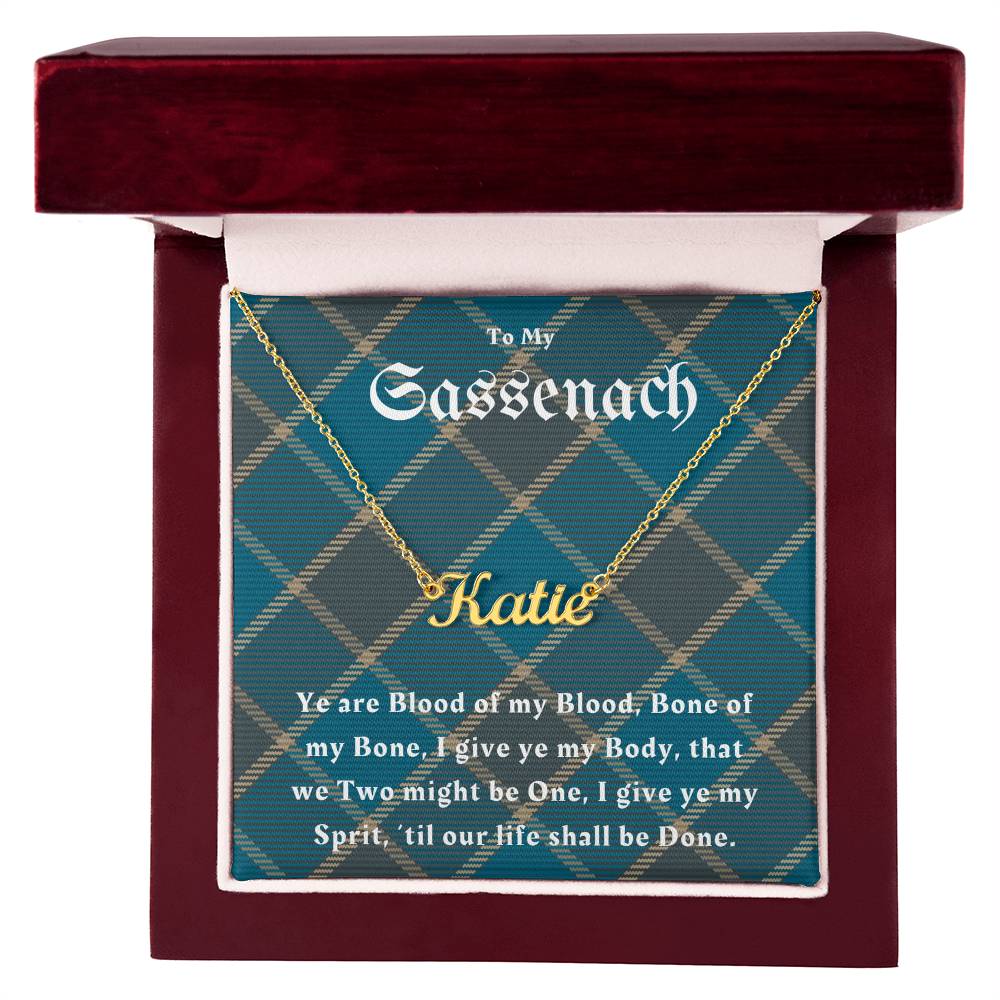 To My Sassenach, Outlander Gift For Wife, Outlander Charm, Outlander Necklace, Outlander Gift, Outlander Gift Box, Outlander Jewelry