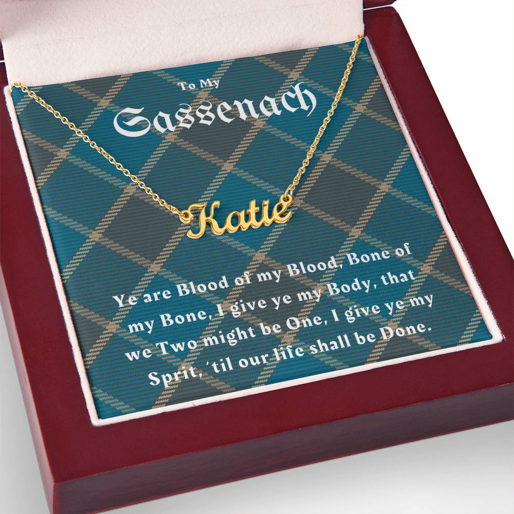 To My Sassenach, Outlander Gift For Wife, Outlander Charm, Outlander Necklace, Outlander Gift, Outlander Gift Box, Outlander Jewelry