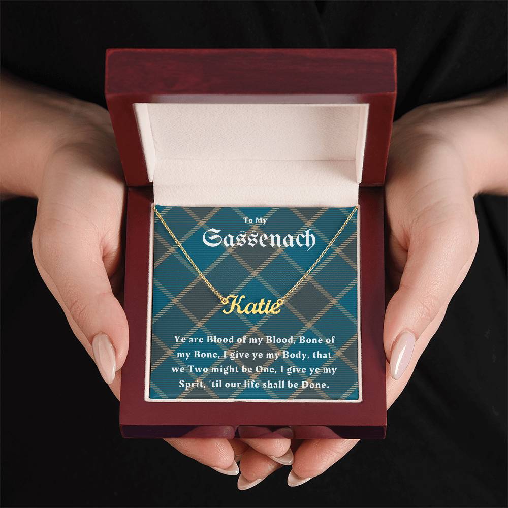 To My Sassenach, Outlander Gift For Wife, Outlander Charm, Outlander Necklace, Outlander Gift, Outlander Gift Box, Outlander Jewelry