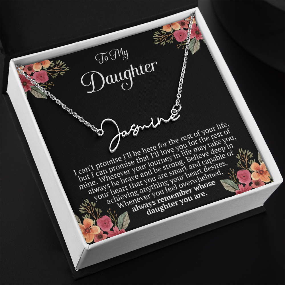 To My Daughter – “Remember Whose Daughter You Are” Personalized Name Necklace