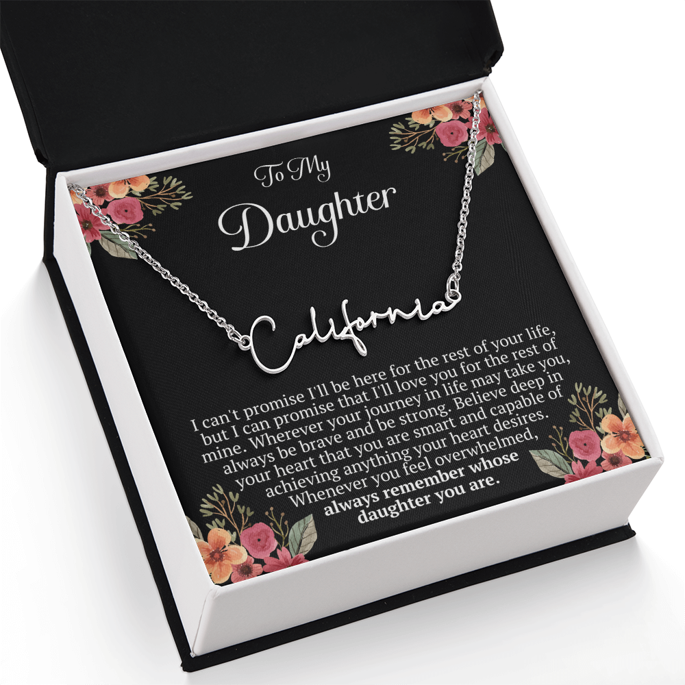 To My Daughter – “Remember Whose Daughter You Are” Personalized Name Necklace
