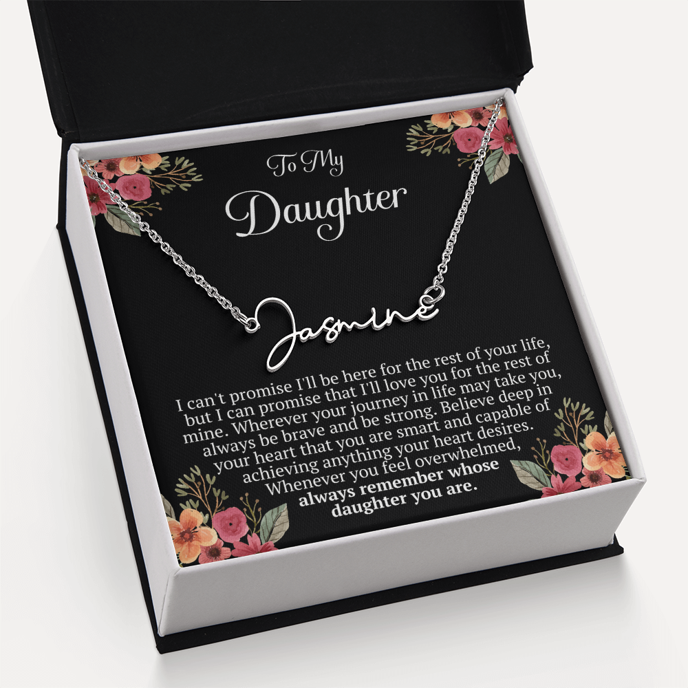 To My Daughter – “Remember Whose Daughter You Are” Personalized Name Necklace