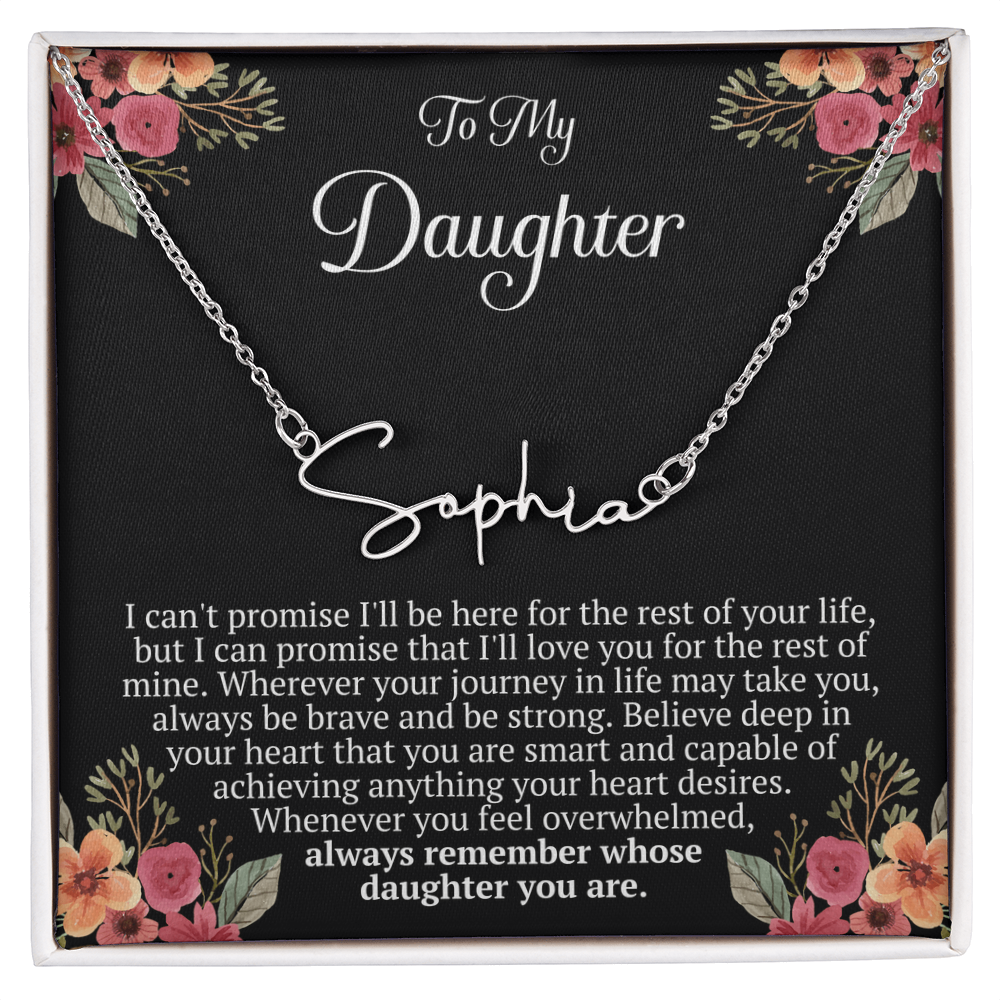 To My Daughter – “Remember Whose Daughter You Are” Personalized Name Necklace
