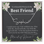 Personalized Maid of Honor Proposal Necklace, Will You Be My Maid of Honor, Maid of Honor Jewelry, I can't say I do without you