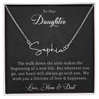 Wedding Name Necklace for Daughter