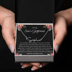 Meaningful Gift for Son's Girlfriend - Best Birthday & Christmas Gift - Jewelry Gift Box Included - Name Necklace