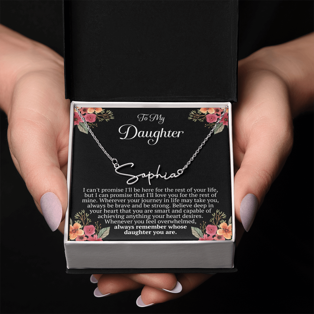 To My Daughter – “Remember Whose Daughter You Are” Personalized Name Necklace