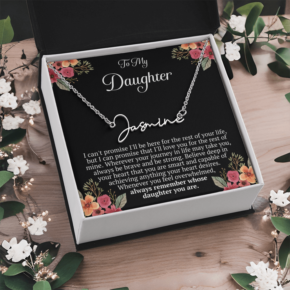To My Daughter – “Remember Whose Daughter You Are” Personalized Name Necklace