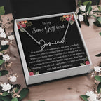 Meaningful Gift for Son's Girlfriend - Best Birthday & Christmas Gift - Jewelry Gift Box Included - Name Necklace