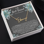 To My Best Friend On Your Wedding Day – Personalized Name Necklace, Custom Wedding Gift for Bride, Best Friend Wedding Jewelry, Made in USA