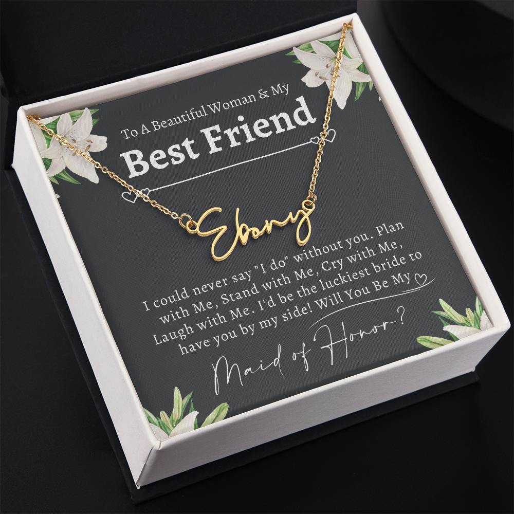 Personalized Maid of Honor Proposal Necklace, Will You Be My Maid of Honor, Maid of Honor Jewelry, I can't say I do without you
