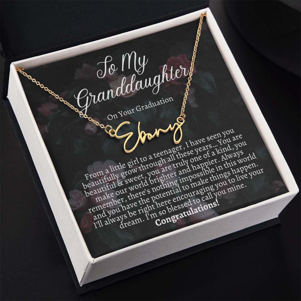 Granddaughter Graduation Gift from Grandma & Grandpa, Gift for Granddaughter Graduation, Granddaughter Jewelry