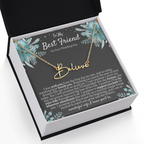 To My Best Friend On Your Wedding Day – Personalized Name Necklace, Custom Wedding Gift for Bride, Best Friend Wedding Jewelry, Made in USA