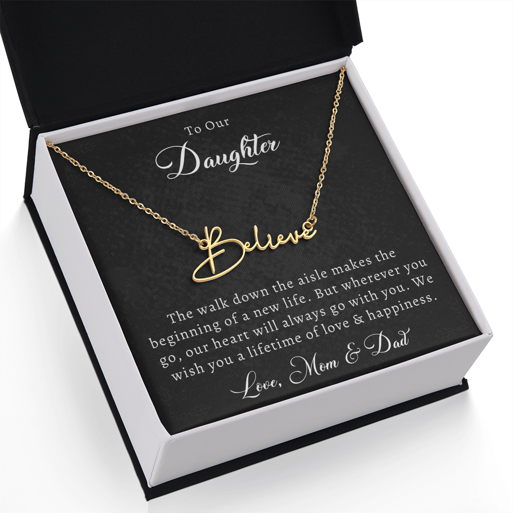 Wedding Name Necklace for Daughter