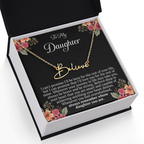 To My Daughter – “Remember Whose Daughter You Are” Personalized Name Necklace