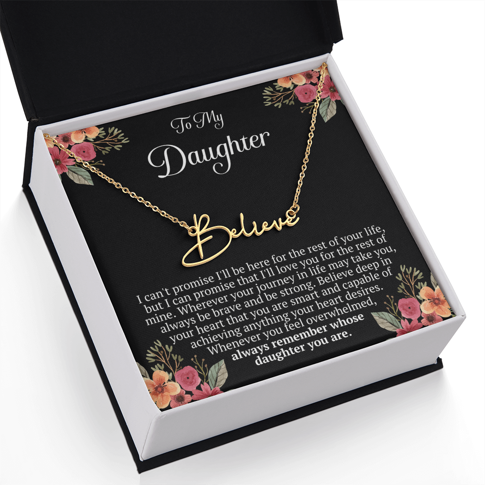 To My Daughter – “Remember Whose Daughter You Are” Personalized Name Necklace