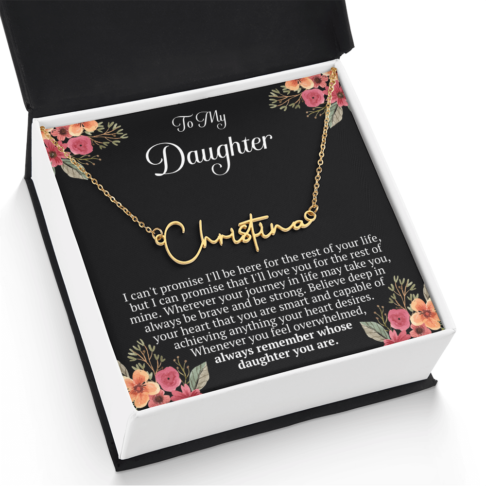 To My Daughter – “Remember Whose Daughter You Are” Personalized Name Necklace