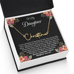 To My Daughter – “Remember Whose Daughter You Are” Personalized Name Necklace