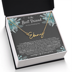 To My Best Friend On Your Wedding Day – Personalized Name Necklace, Custom Wedding Gift for Bride, Best Friend Wedding Jewelry, Made in USA