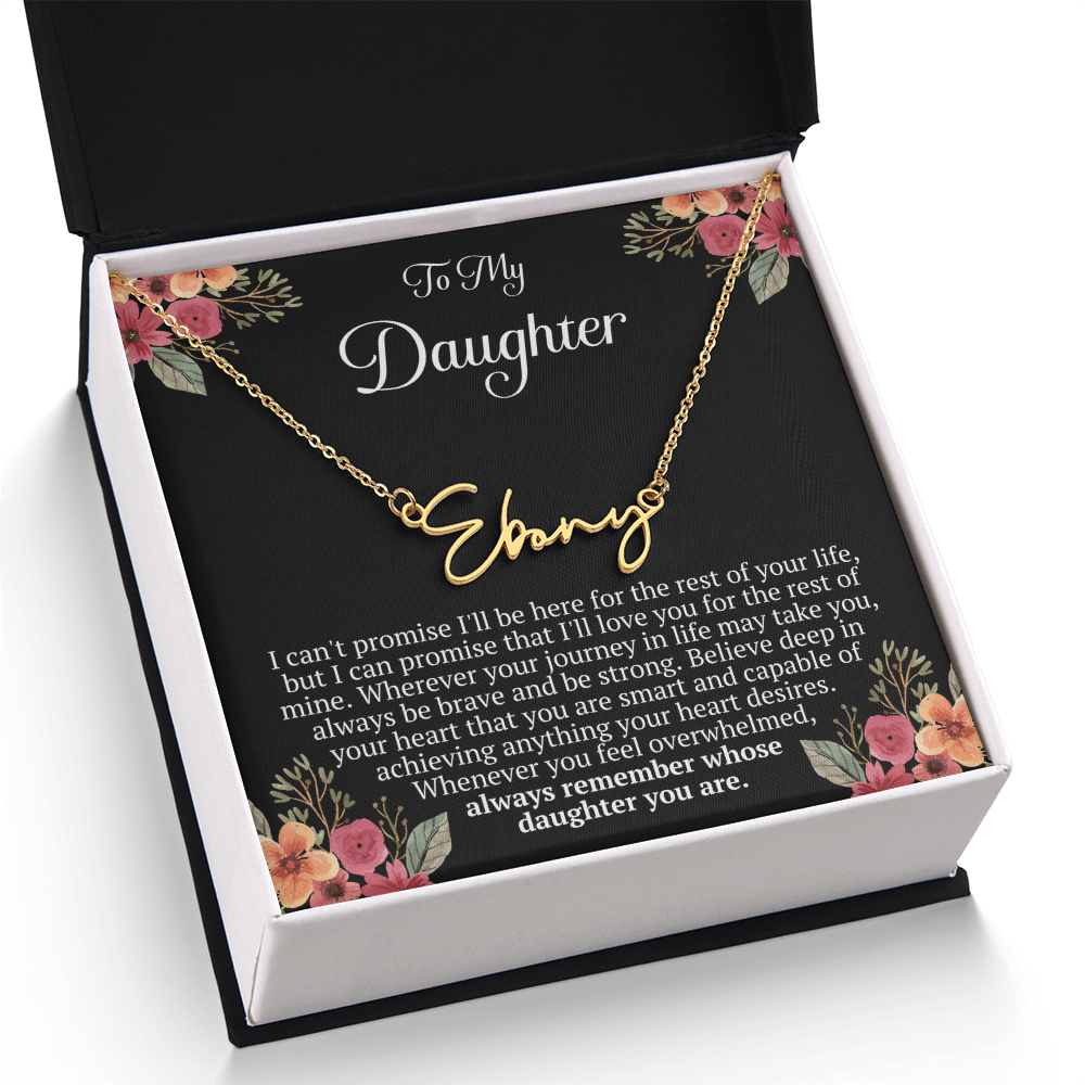 To My Daughter – “Remember Whose Daughter You Are” Personalized Name Necklace