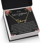 Meaningful Gift for Son's Girlfriend - Best Birthday & Christmas Gift - Jewelry Gift Box Included - Name Necklace