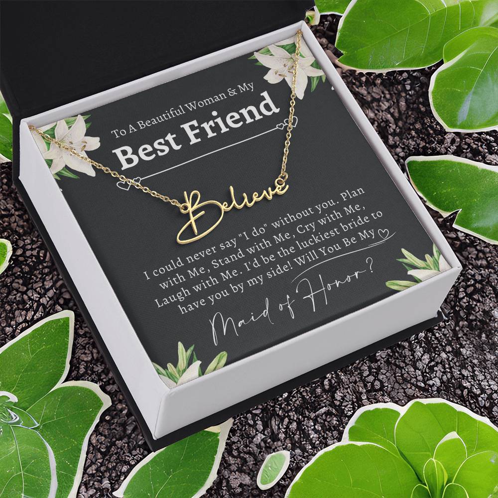 Personalized Maid of Honor Proposal Necklace, Will You Be My Maid of Honor, Maid of Honor Jewelry, I can't say I do without you