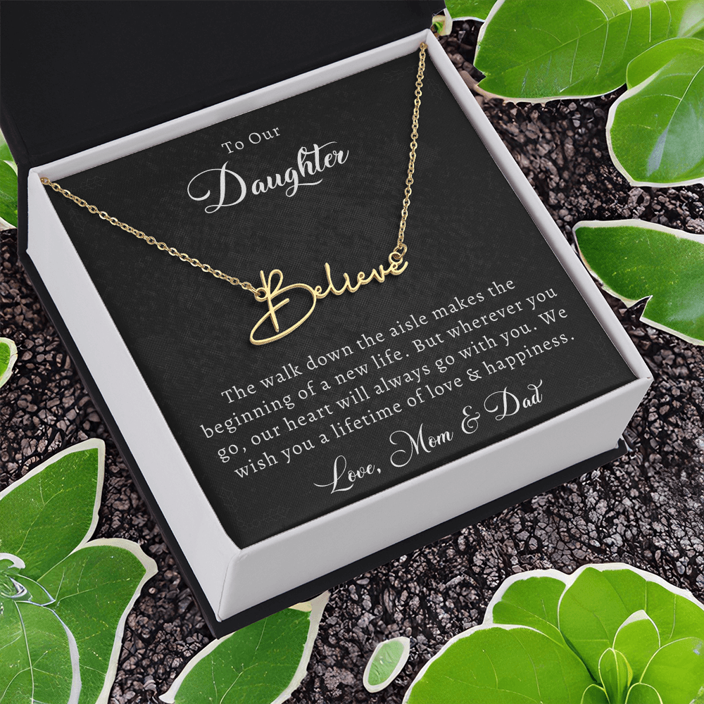 Wedding Name Necklace for Daughter