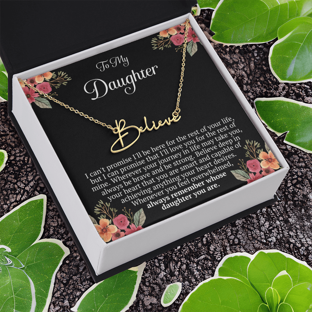To My Daughter – “Remember Whose Daughter You Are” Personalized Name Necklace