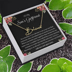 Meaningful Gift for Son's Girlfriend - Best Birthday & Christmas Gift - Jewelry Gift Box Included - Name Necklace