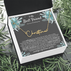To My Best Friend On Your Wedding Day – Personalized Name Necklace, Custom Wedding Gift for Bride, Best Friend Wedding Jewelry, Made in USA