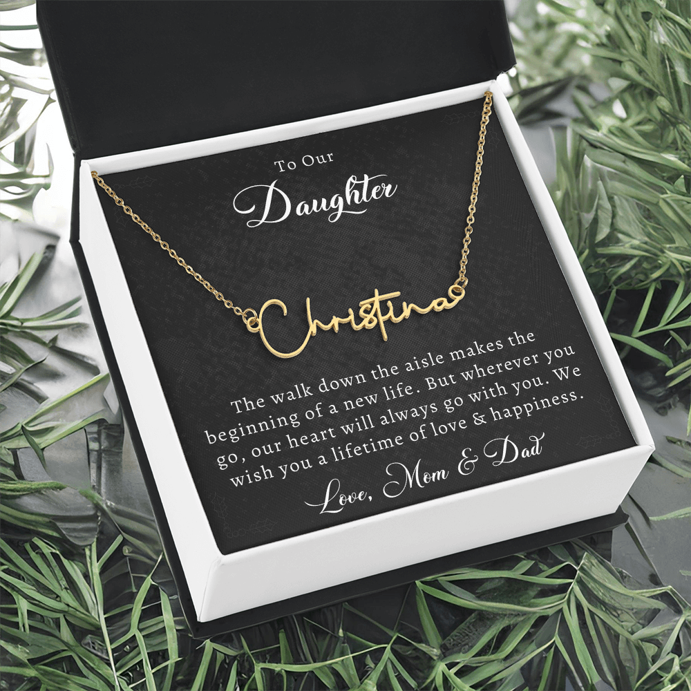 Wedding Name Necklace for Daughter