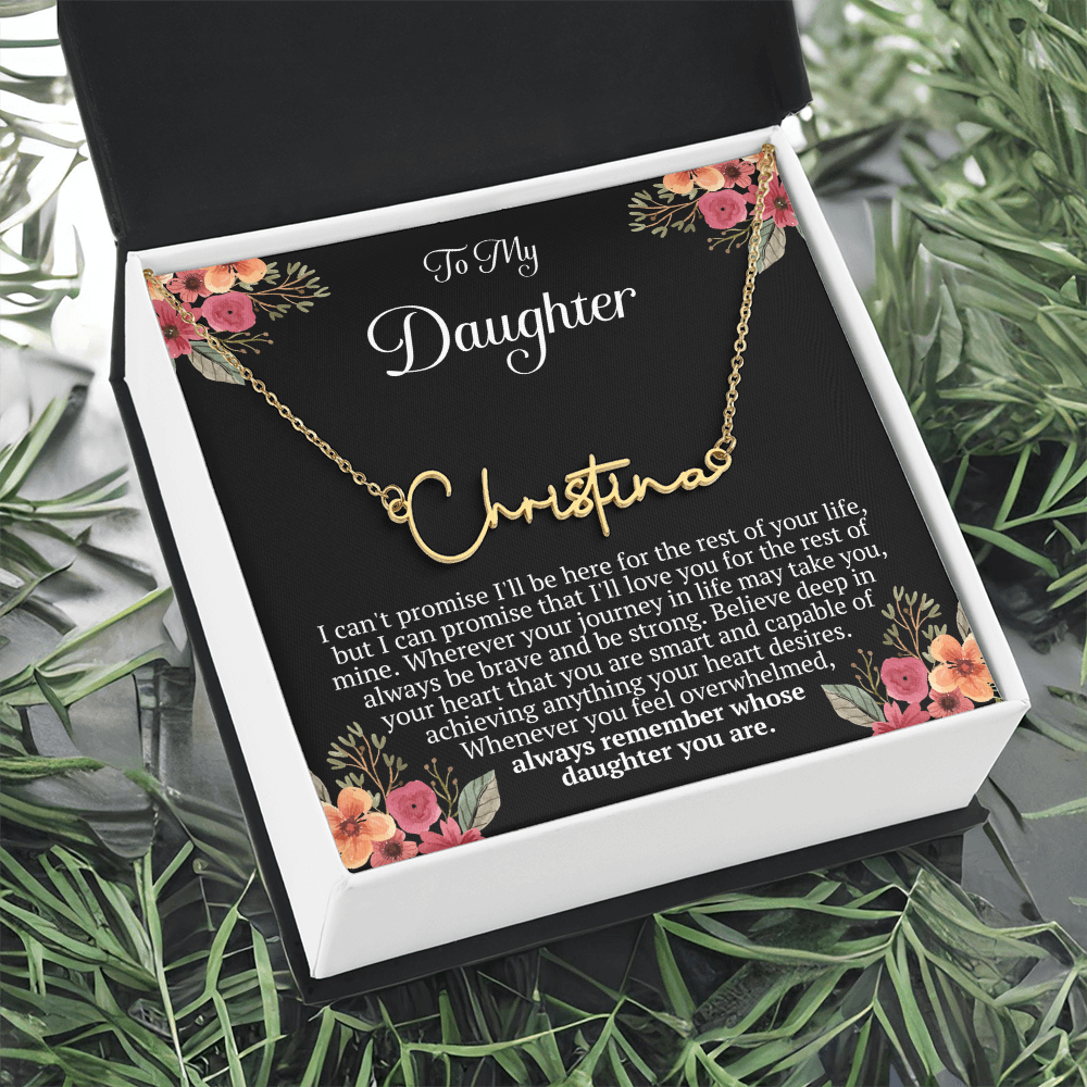 To My Daughter – “Remember Whose Daughter You Are” Personalized Name Necklace