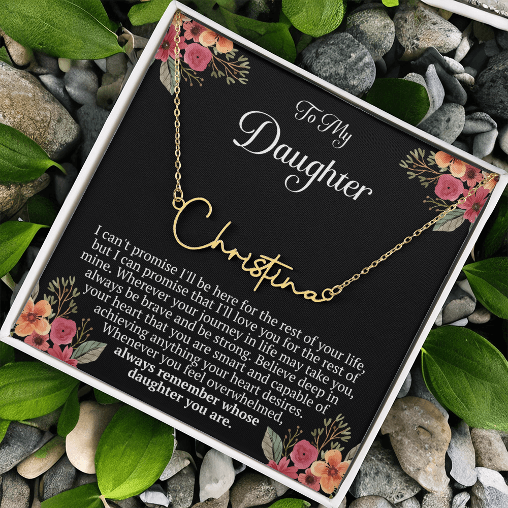 To My Daughter – “Remember Whose Daughter You Are” Personalized Name Necklace