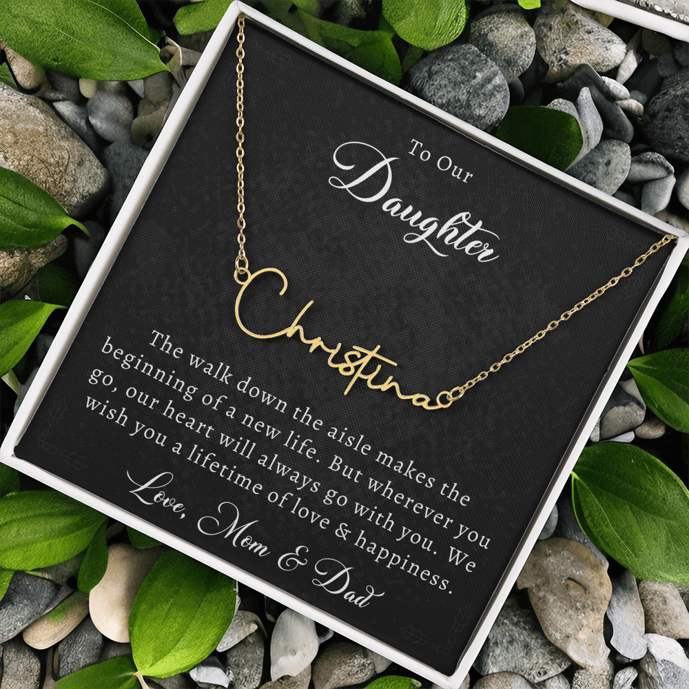 Wedding Name Necklace for Daughter