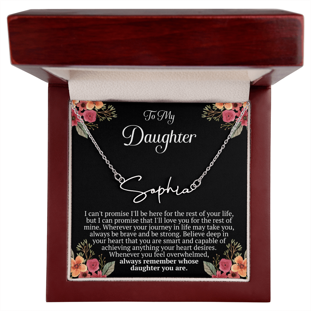 To My Daughter – “Remember Whose Daughter You Are” Personalized Name Necklace