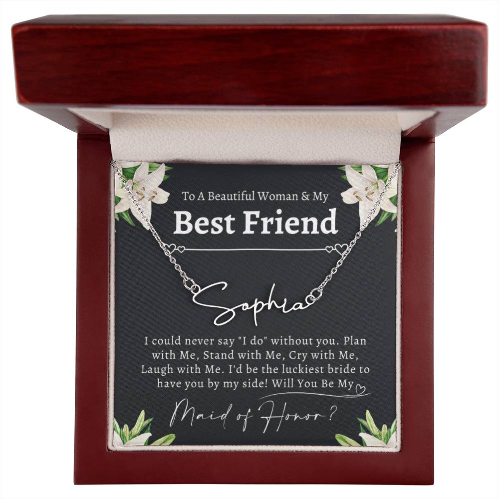 Personalized Maid of Honor Proposal Necklace, Will You Be My Maid of Honor, Maid of Honor Jewelry, I can't say I do without you