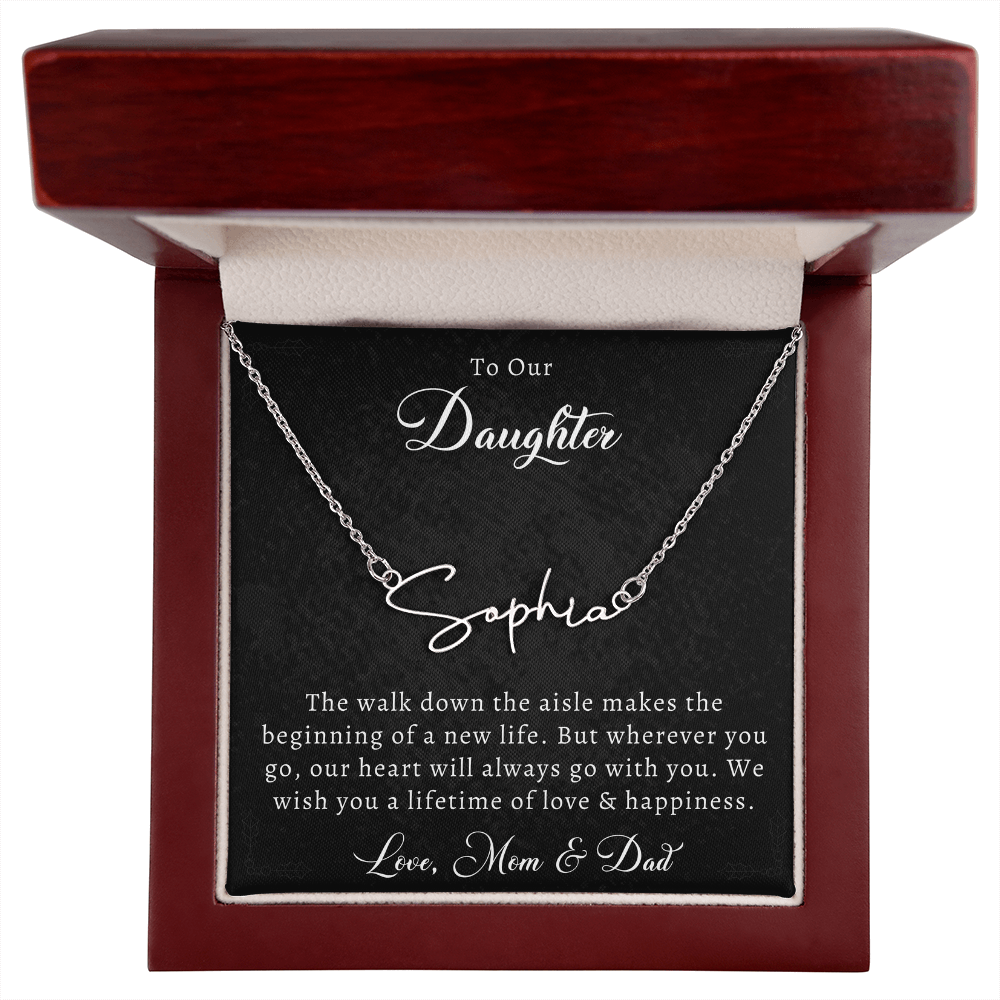 Wedding Name Necklace for Daughter
