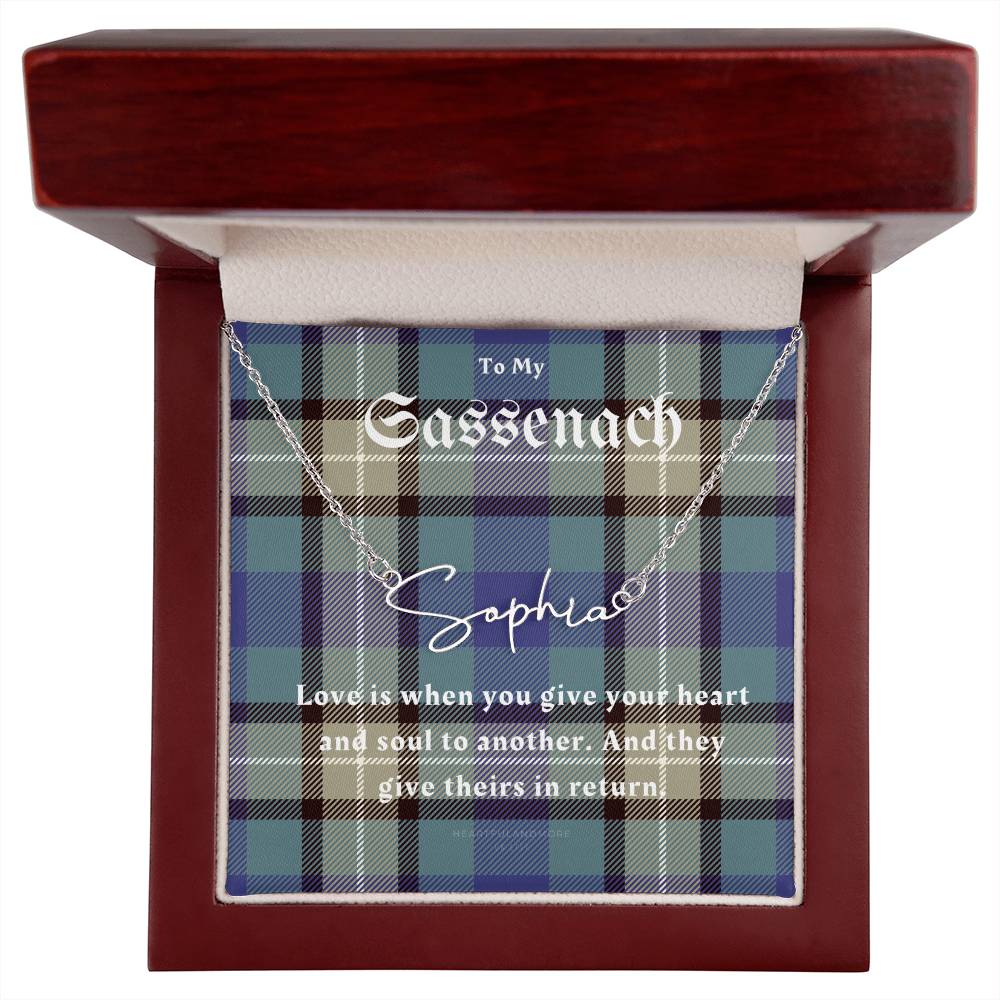 To My Sassenach, Outlander Gift, Outlander Gift Box, Outlander Jewelry, Outlander Gift For Wife, Outlander Charm, Outlander Necklace