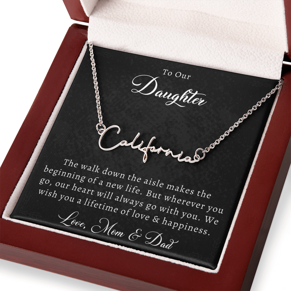 Wedding Name Necklace for Daughter