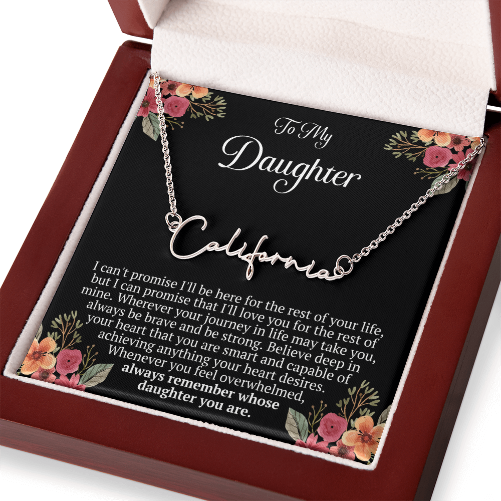 To My Daughter – “Remember Whose Daughter You Are” Personalized Name Necklace