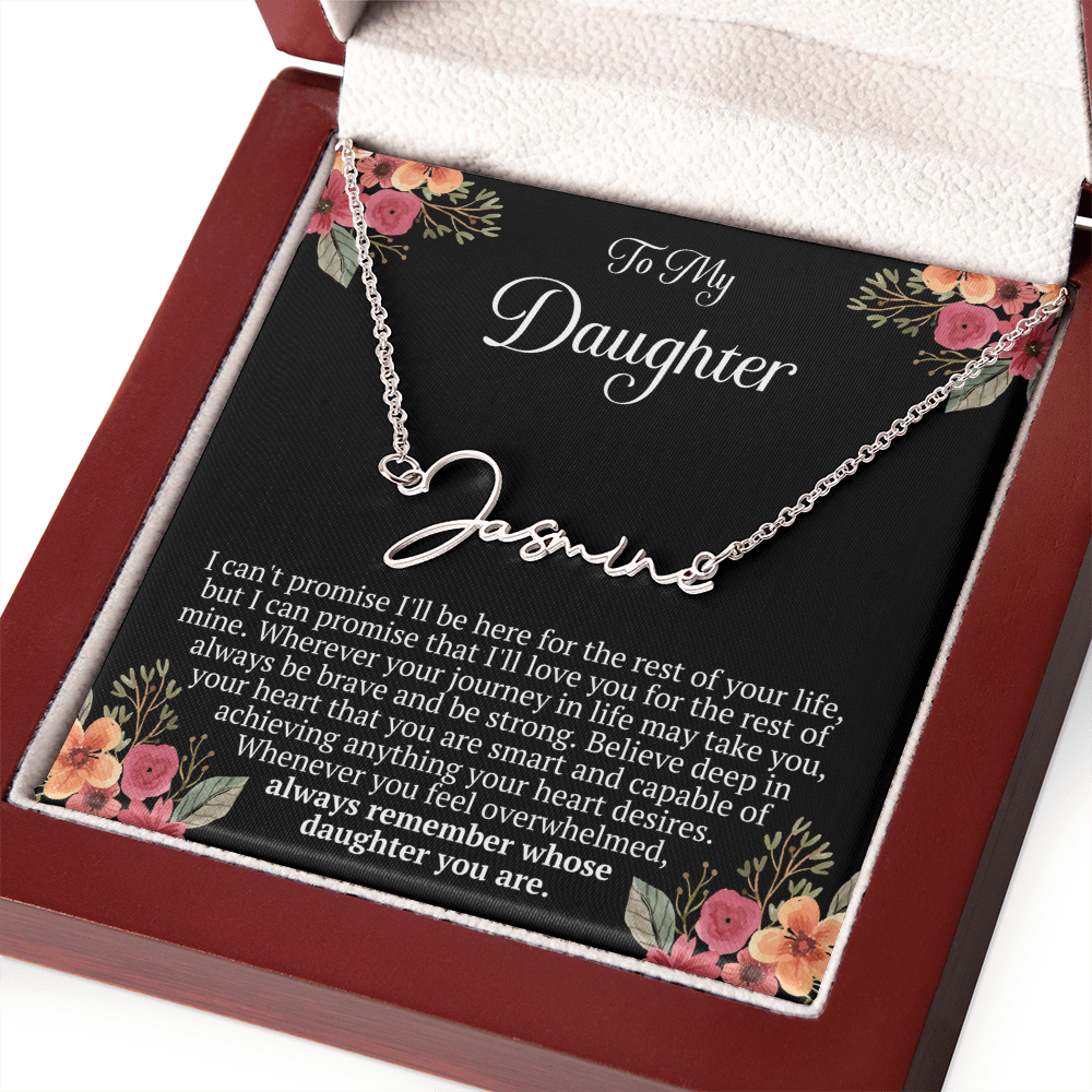 To My Daughter – “Remember Whose Daughter You Are” Personalized Name Necklace
