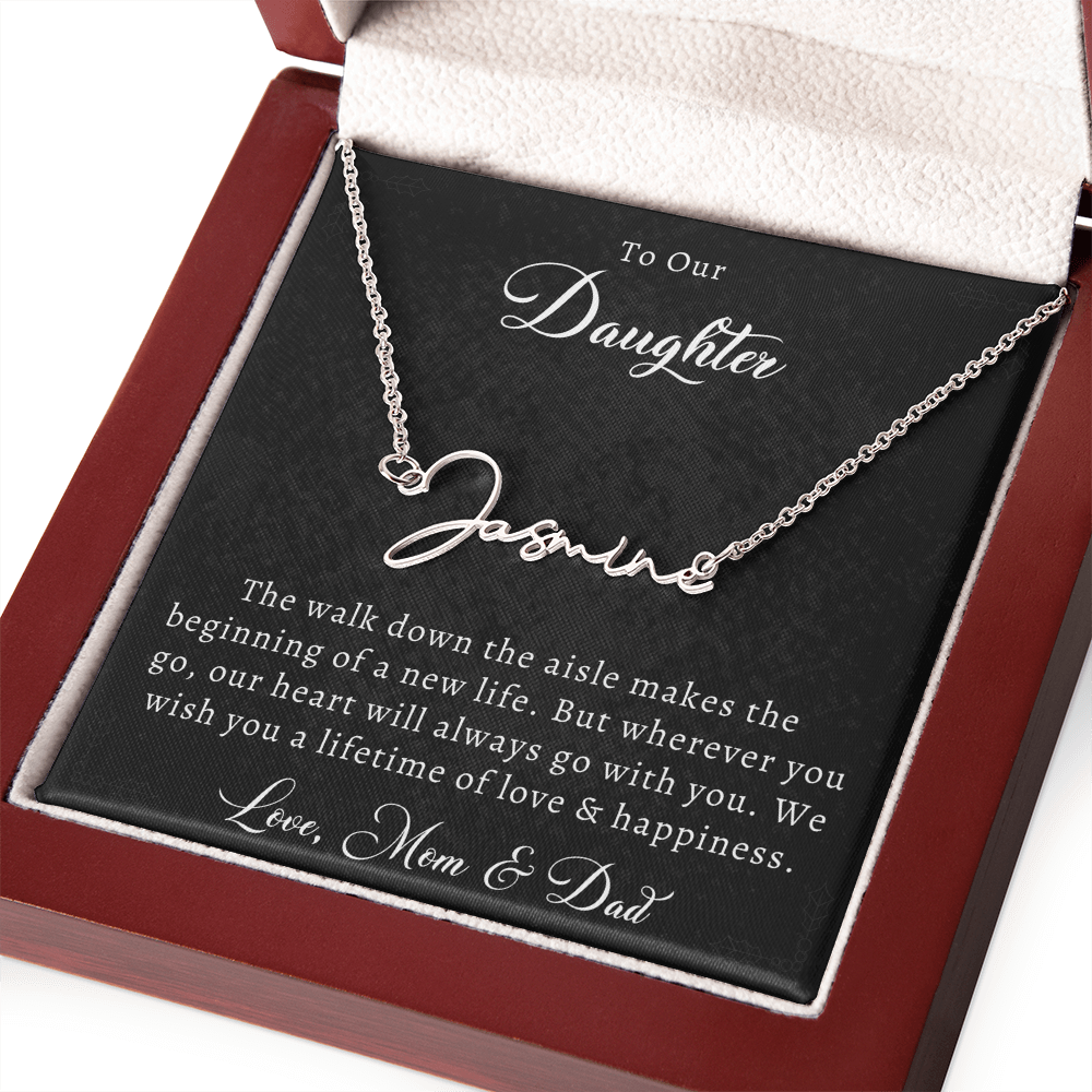 Wedding Name Necklace for Daughter