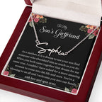 Meaningful Gift for Son's Girlfriend - Best Birthday & Christmas Gift - Jewelry Gift Box Included - Name Necklace