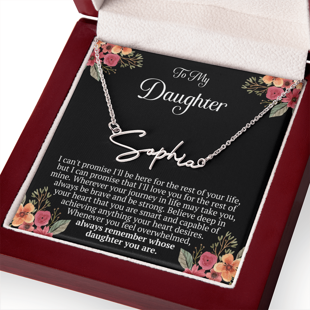 To My Daughter – “Remember Whose Daughter You Are” Personalized Name Necklace