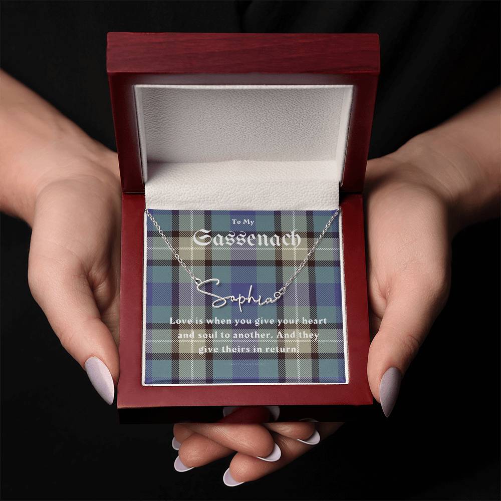 To My Sassenach, Outlander Gift, Outlander Gift Box, Outlander Jewelry, Outlander Gift For Wife, Outlander Charm, Outlander Necklace