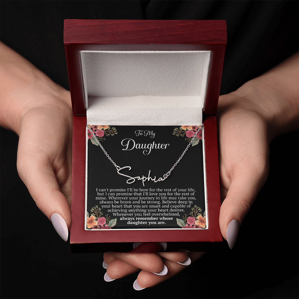 To My Daughter – “Remember Whose Daughter You Are” Personalized Name Necklace